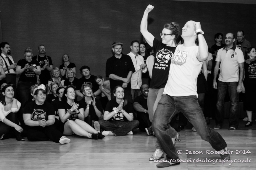 Jenny & Jason competing and Djam