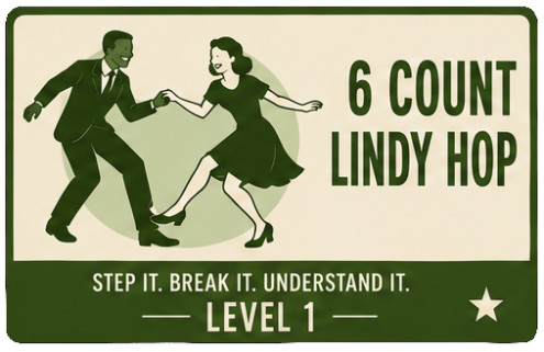 6 count Lindy Hop level 1
